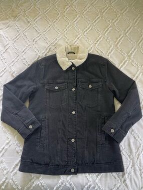 Hollister Faux Shearling Denim Jacket